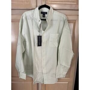 NWT Natural Life Shirt Cotton Seafoam Green Button Down Preppy